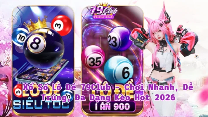 Xổ số lô Đề 79club chơi nhanh dễ trúng Đa dạng kèo hot 2026